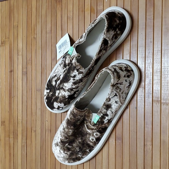 Sanuk Womens Donna Cruz Velvet Slip On Flats Casual, Various Sizes, NWT - Picture 6 of 8